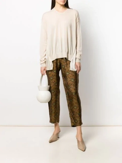 Shop Uma Wang Draped Cashmere Jumper In Neutrals