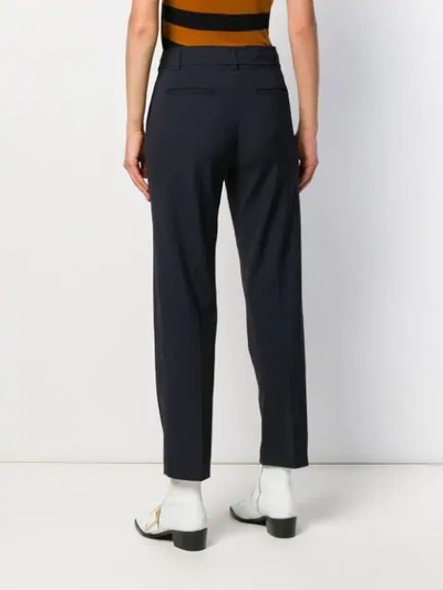Shop Red Valentino Cropped Trousers In Blue
