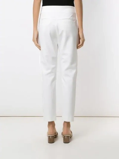 Shop Alcaçuz Matos Straight Trousers In White