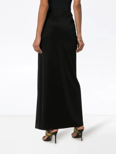 VERSACE SAFETY PIN-EMBELLISHED MAXI SKIRT - 黑色