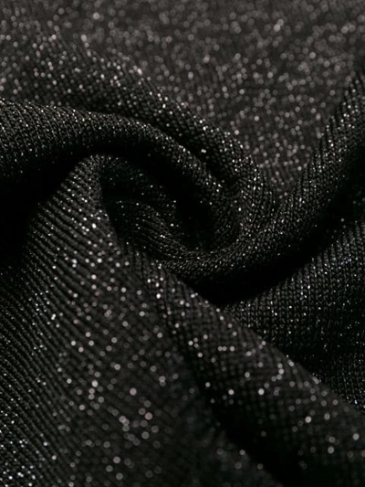 Shop P.a.r.o.s.h Glitter Scarf-detailed Jumper In Black