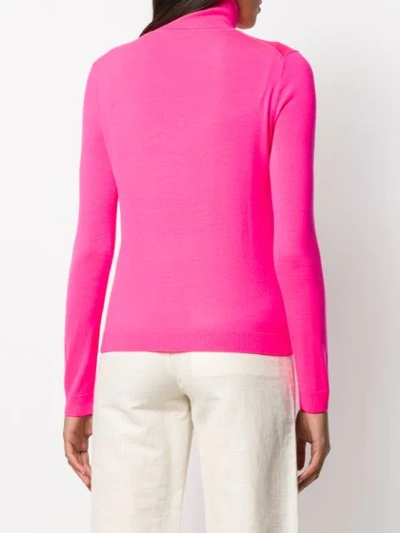 Shop Aspesi Roll Neck Jumper In Pink