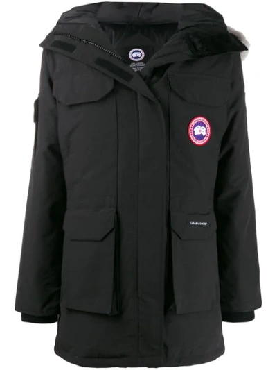 Shop Canada Goose Expedition Parka Coat In 61 - Black - Noir