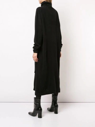 Shop Lemaire Turtleneck Midi Dress In Black