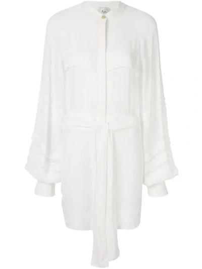 Shop Aje Loose-fit Shirt Dress In White