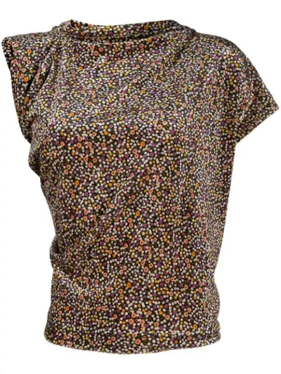 Shop Vivienne Westwood Asymmetric Sleeves T-shirt In Black