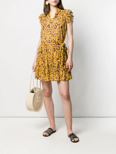 Shop Ulla Johnson Zea Floral Print Skirt In Yellow