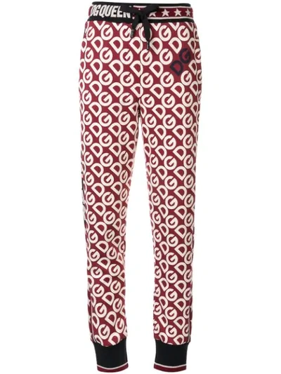 Shop Dolce & Gabbana Logo Track Pants In Red