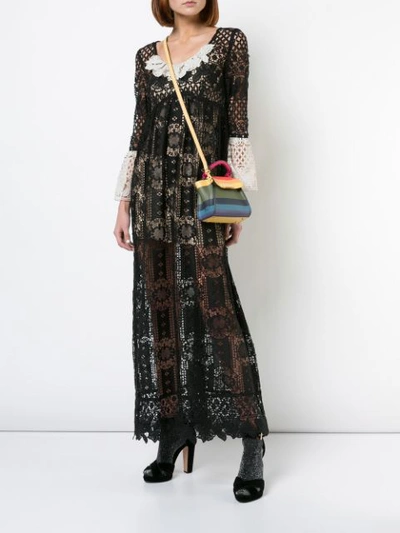 Shop Anna Sui Floral Medallion Lace Dress - Black