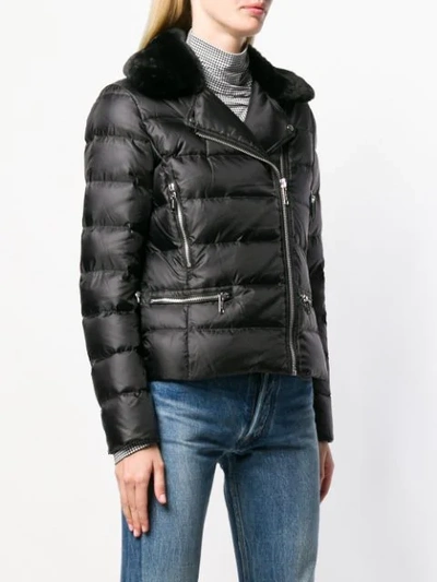 Shop Michael Michael Kors Short Padded Jacket - Black