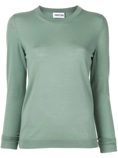 Shop Partow Basic Knitted Jumper In Green