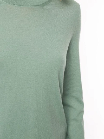 Shop Partow Basic Knitted Jumper In Green