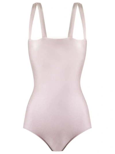 Shop Adriana Degreas Double Strap One-piece Swimsuit In Neutrals