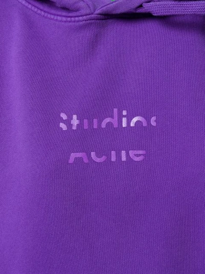 Shop Acne Studios Oversized Hoodie In Purple