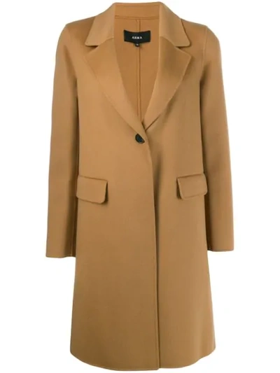 Shop Arma Single Breasted Coat In Neutrals