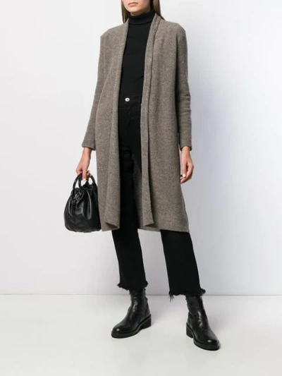 Shop Andrea Ya'aqov Mid-length Cardi-coat In Neutrals