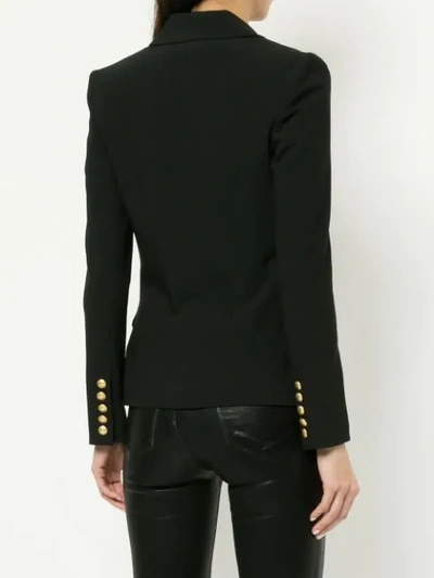 Shop L Agence Lapel Detail Blazer In Black
