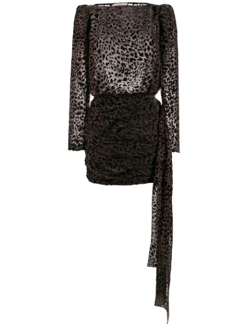black leopard print dress