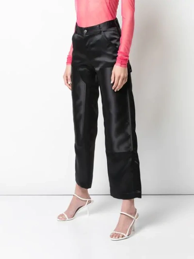 Shop Nomia Stitch Detail Ankle Trousers In Black