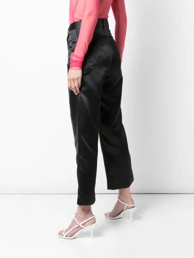 Shop Nomia Stitch Detail Ankle Trousers In Black
