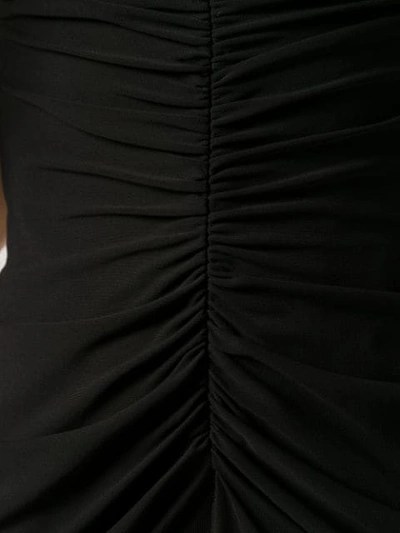 Shop Alexander Mcqueen Pleated Waist Dress In 1000 Black