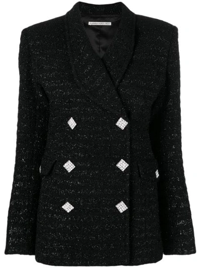 Shop Alessandra Rich Buttoned Jacket - Black