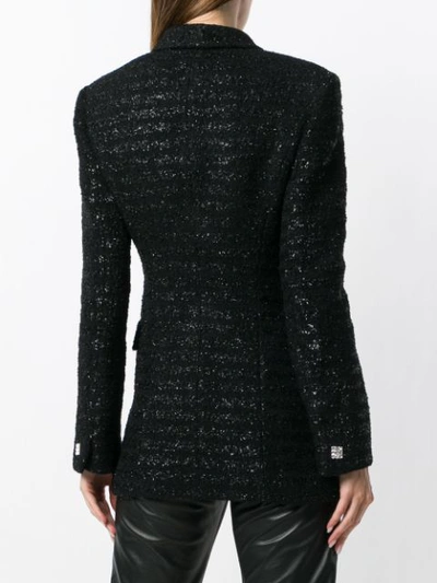 Shop Alessandra Rich Buttoned Jacket - Black