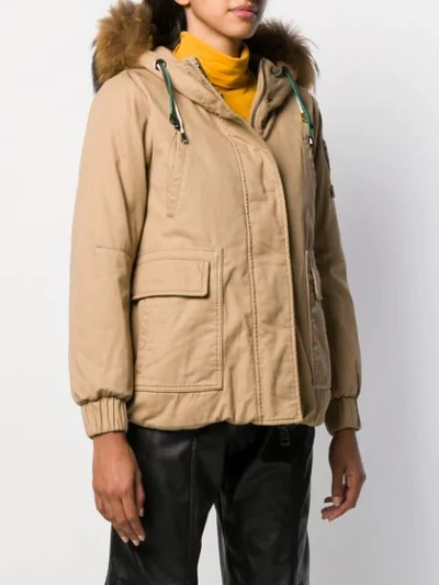 Shop Alessandra Chamonix Wange Hooded Coat In 022 Beige Amber