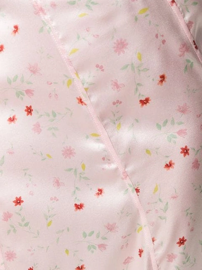 Shop Ganni Floral Skirt In Pink