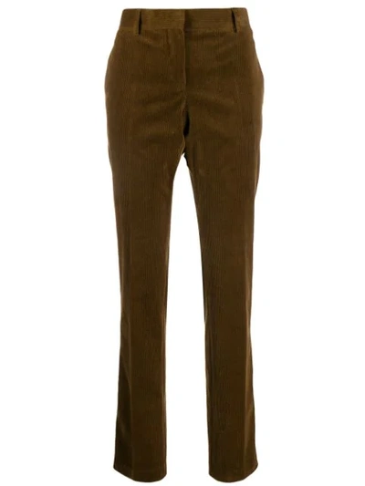 Shop N°21 Corduroy High Waisted Trousers In Brown