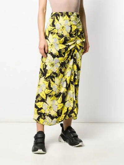 COLVILLE FLORAL MAXI SKIRT - 黄色