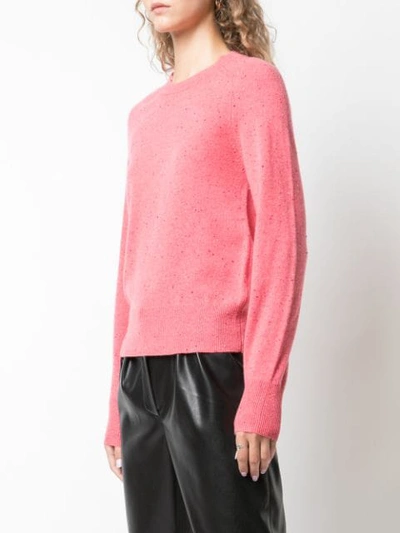 Shop Isabel Marant Knitted Cashmere Jumper In Pink