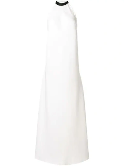 Shop Styland Halterneck Long Dress In White