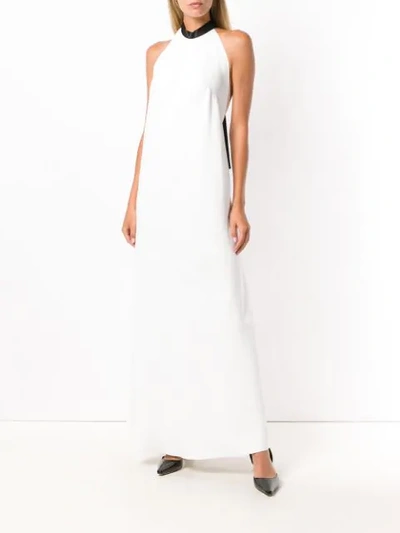Shop Styland Halterneck Long Dress In White