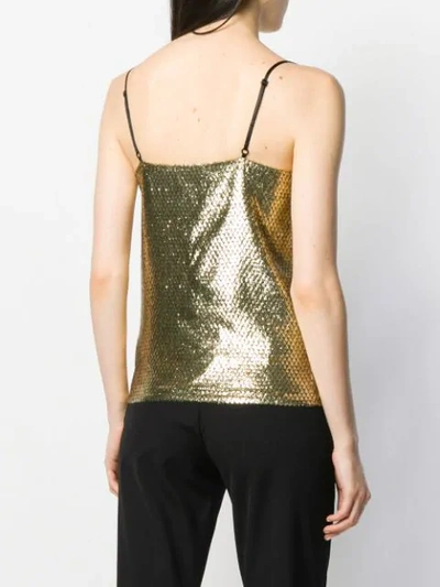 Shop Etro Lace Camisole In Gold