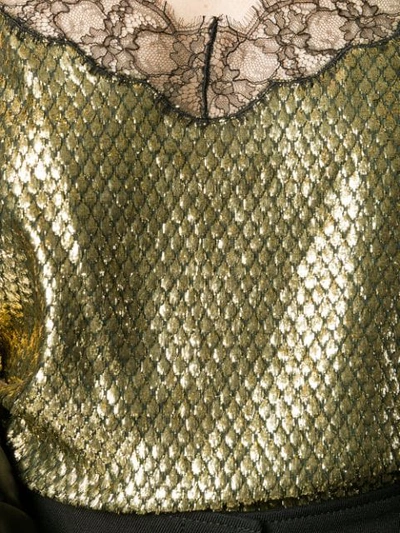 Shop Etro Lace Camisole In Gold