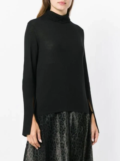 Shop Dorothee Schumacher Roll Neck Sweater - Black