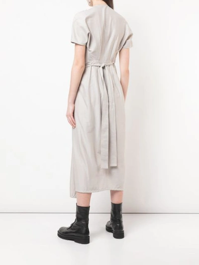Shop Rick Owens Short Sleeved Limo Dress In Neutrals