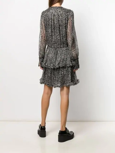 Shop Stella Mccartney Frilled Polka-dot Print Dress In Black