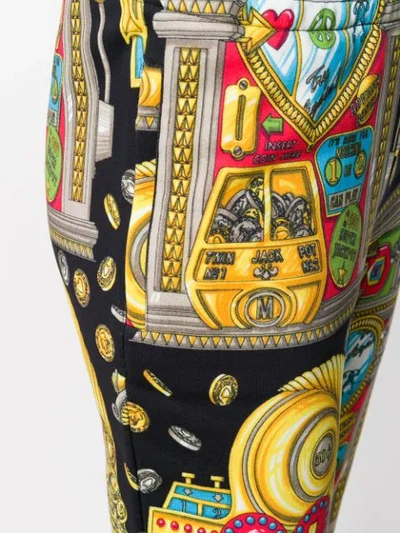 Shop Moschino Slot Machine Track Pants In 1555 Black Multicolor
