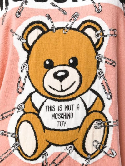 Shop Moschino Toy Bear Sweatshirt Dress - Pink
