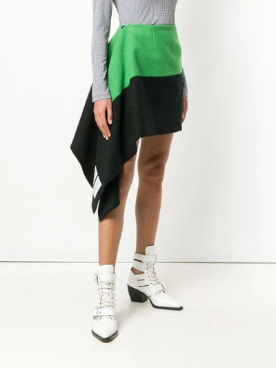 Shop Calvin Klein 205w39nyc Draped Layer Mini Skirt In Black