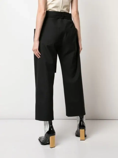 Shop Proenza Schouler Drop Waisted Belted Pants In Black