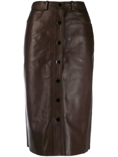 Shop Sandro Nooda Skirt In Brown