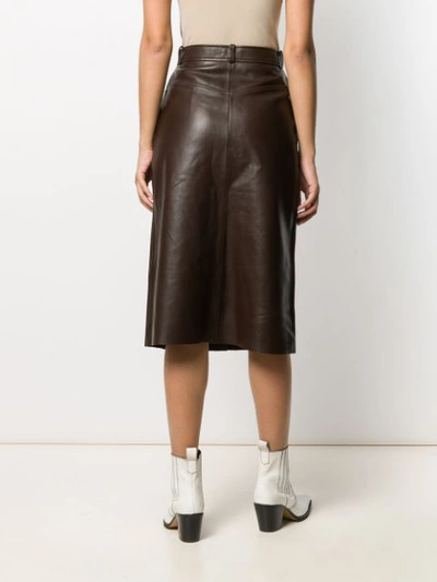 Shop Sandro Nooda Skirt In Brown