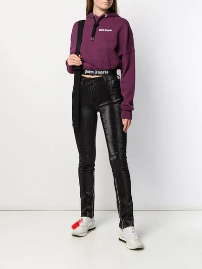 Shop Palm Angels Skinny Trousers In Black
