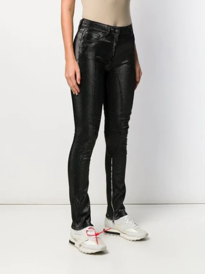 Shop Palm Angels Skinny Trousers In Black