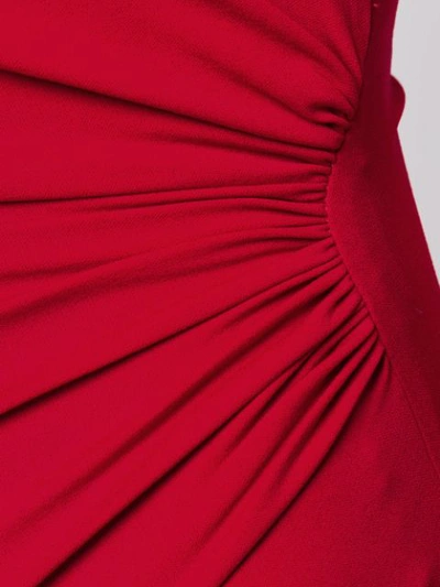 Shop Alexandre Vauthier Draped Neck Bodysuit - Red