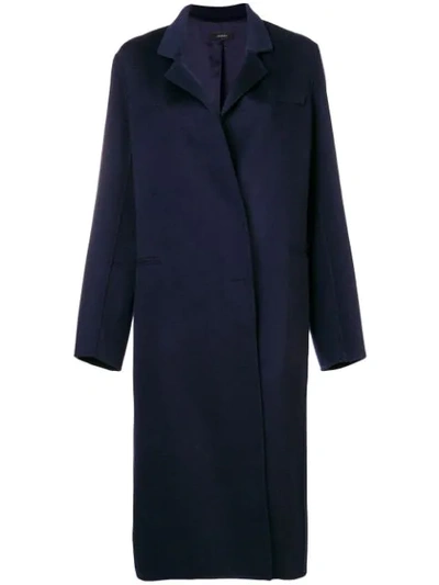 Shop Joseph Single-breasted Coat - Blue
