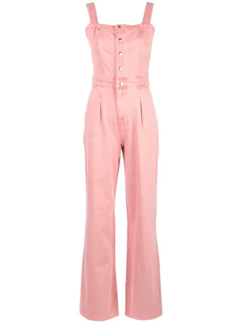 pink flared jumpsuit